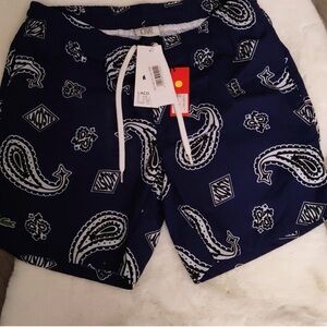 Lacoste Live Blue Paisley Swim Shorts
